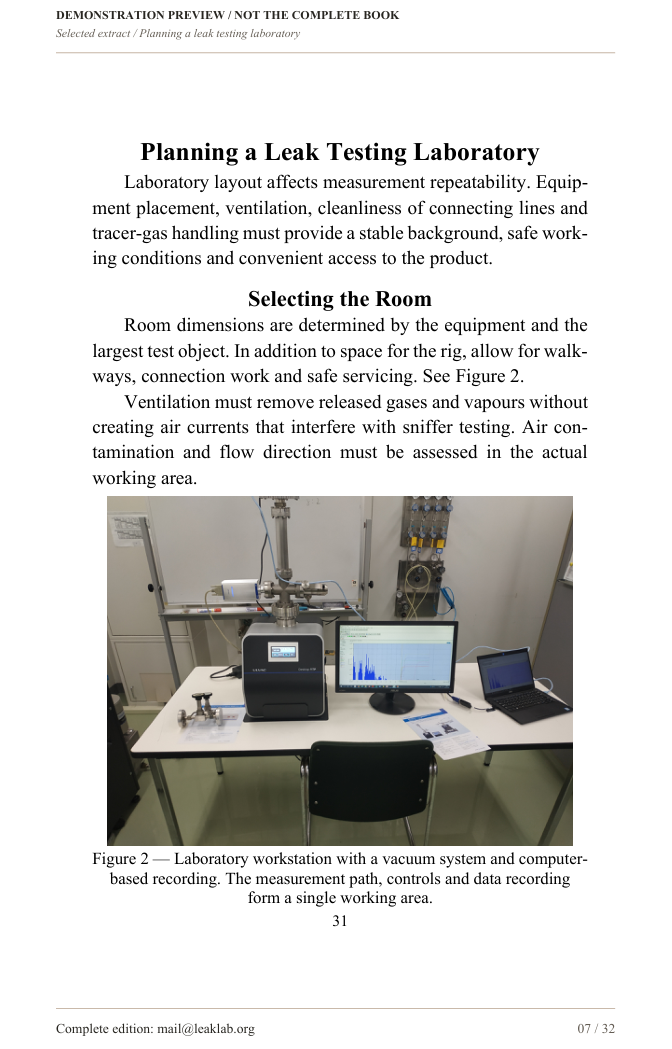 English preview page showing a laboratory workstation and the beginning of the laboratory planning chapter