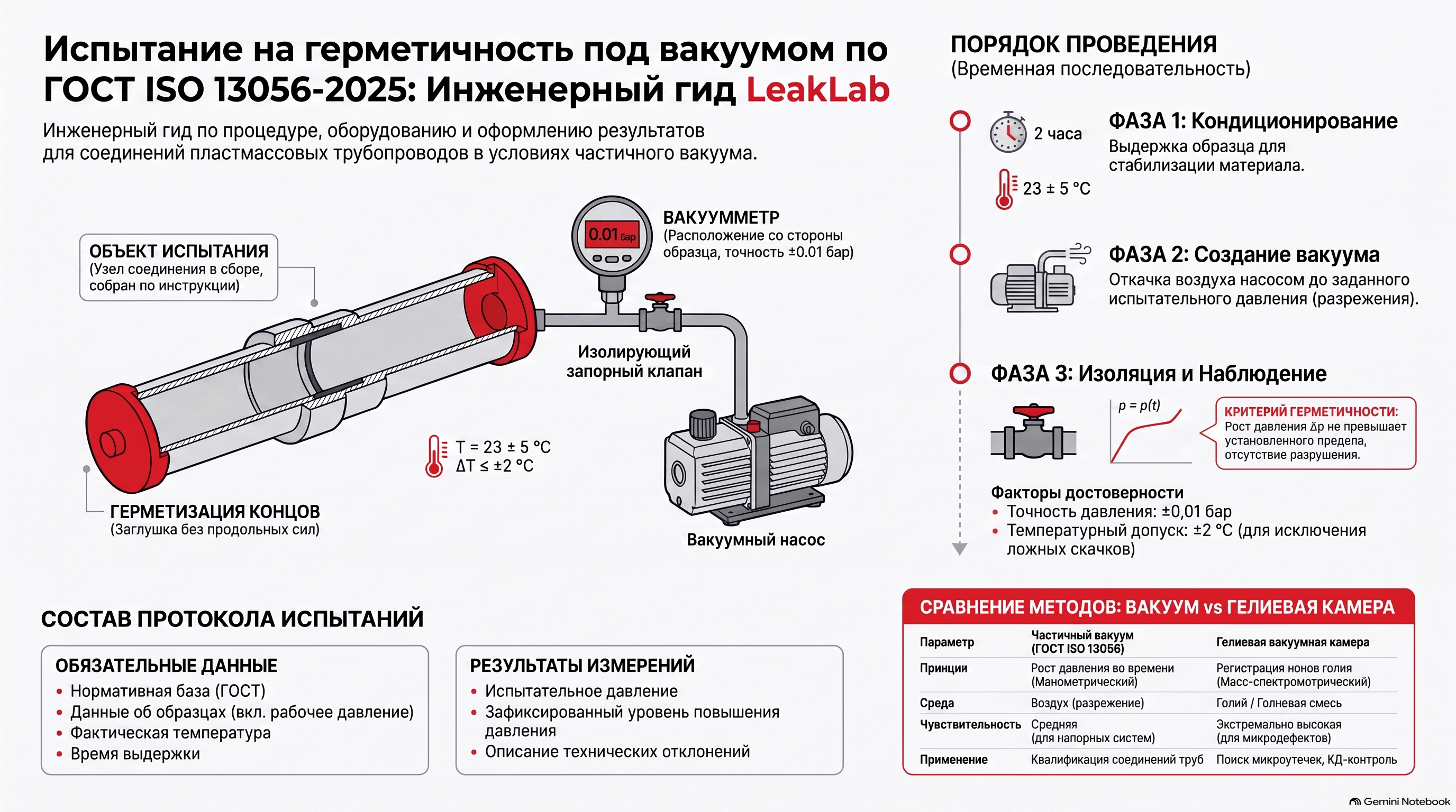 Tests under vacuum according to GOST ISO 13056-2025: engineering analysis