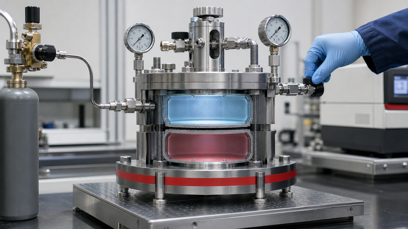 Testing of materials for gas permeability: the LEAKLAB method