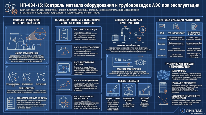 NP-084-15: metal inspection of NPP equipment and pipelines during operation