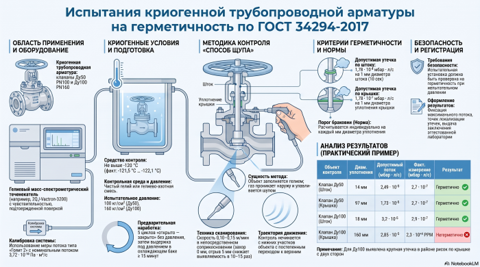Leak Testing of Cryogenic Valves to GOST 34294-2017