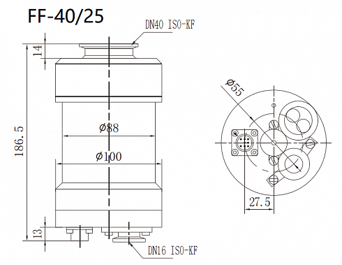 Image: KYKY FF-40/25 Turbomolecular Pump