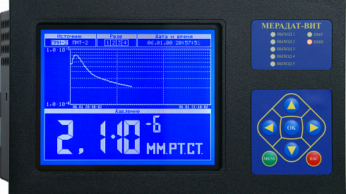 Image: Meradat-VIT19IT2 Dual-Channel Thermal and Ionization Vacuum Gauge