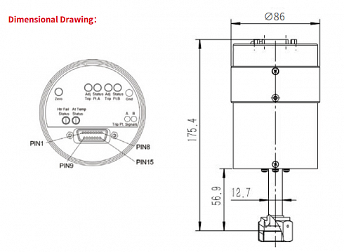 Image: CBVAC MM1 High-Temperature Capacitance Diaphragm Vacuum Gauge