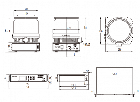 Image: CBVAC JFB-250/2201 Hybrid-Bearing Turbomolecular Pump