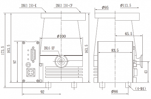 Image: KYKY FF-63/80 Turbomolecular Pump