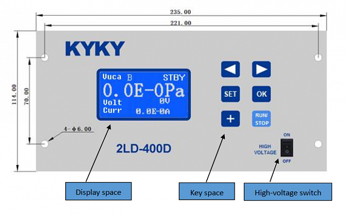 KYKY ion pump controller. Operating manual