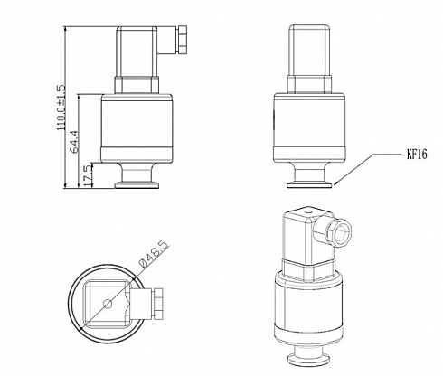 Image: AGP10 Piezoresistive Absolute Pressure Gauge, 0–100 Torr