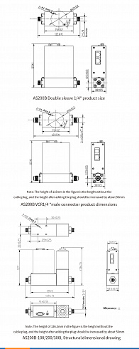 Image: AS200B / AS200L Digital Gas Mass Flow Controller, 50–300 SLM
