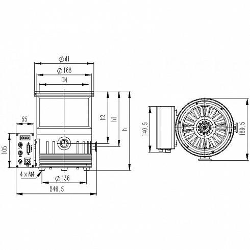 Image: CBVAC JFB-100/301 Hybrid-Bearing Turbomolecular Pump, 300 L/s